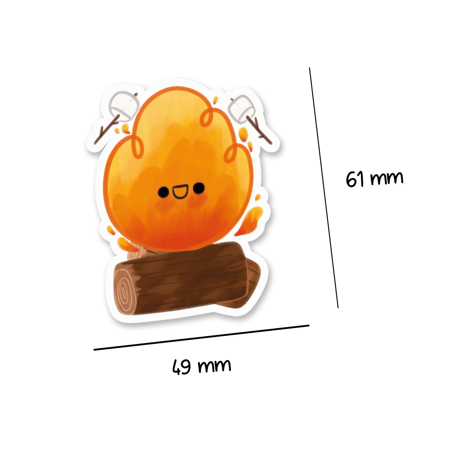 Oggy's Club - Little Camping Fire - Die Cut Stickers