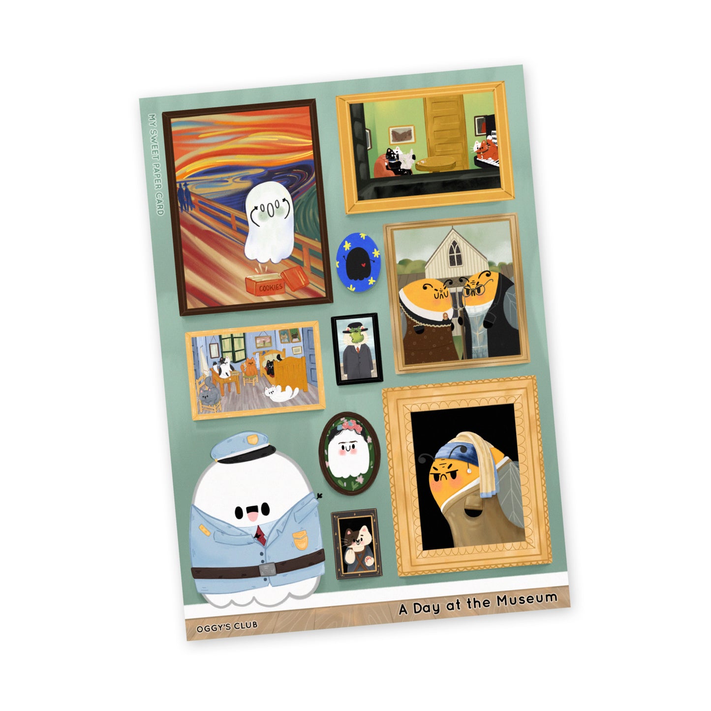Oggy's Club - Day at the Museum - Stickers Sheet