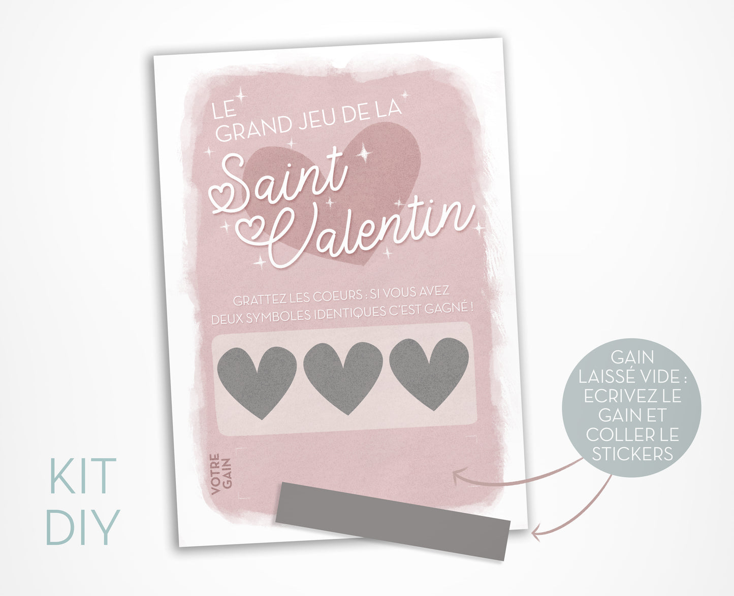 Carte a gratter st valentin - Grand jeu de la saint valentin