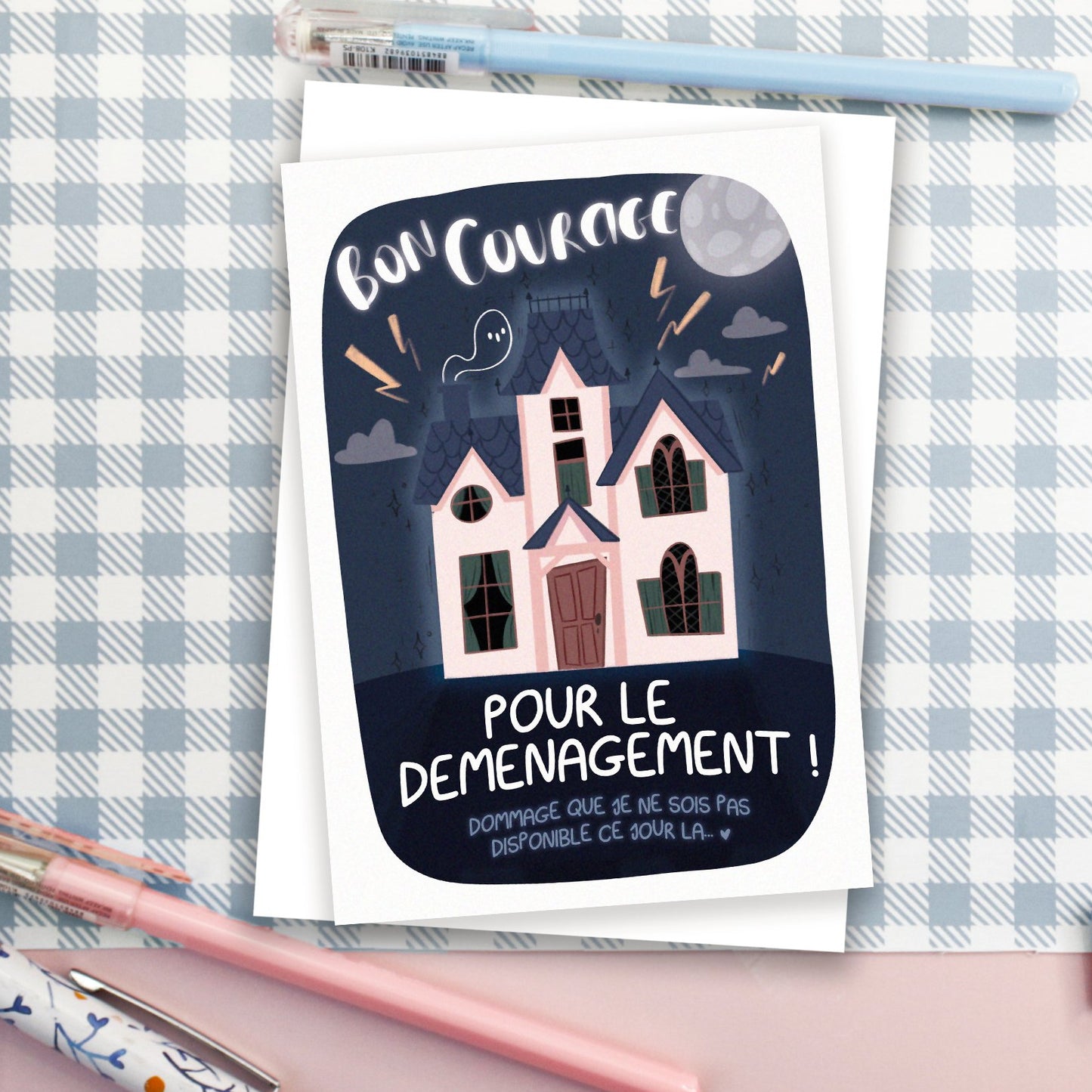 Maison hantée Carte déménagement - Félicitation pour la nouvelle maison