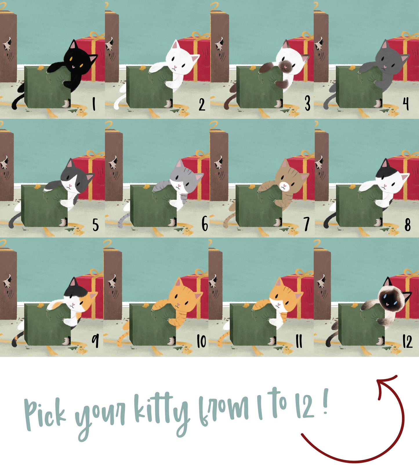 custom cat christmas cards