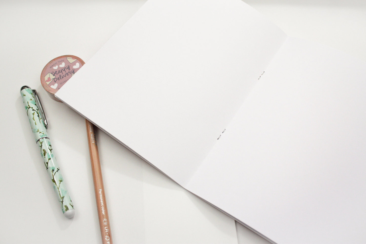 Carnet à fleurs bleu - Cahier kawaii