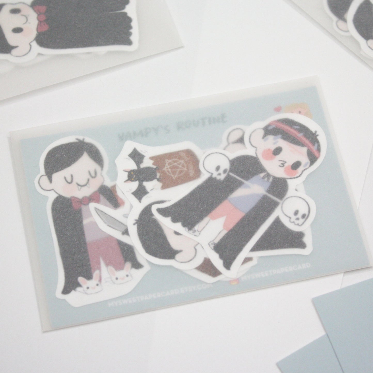 halloween stickers cute vampire
