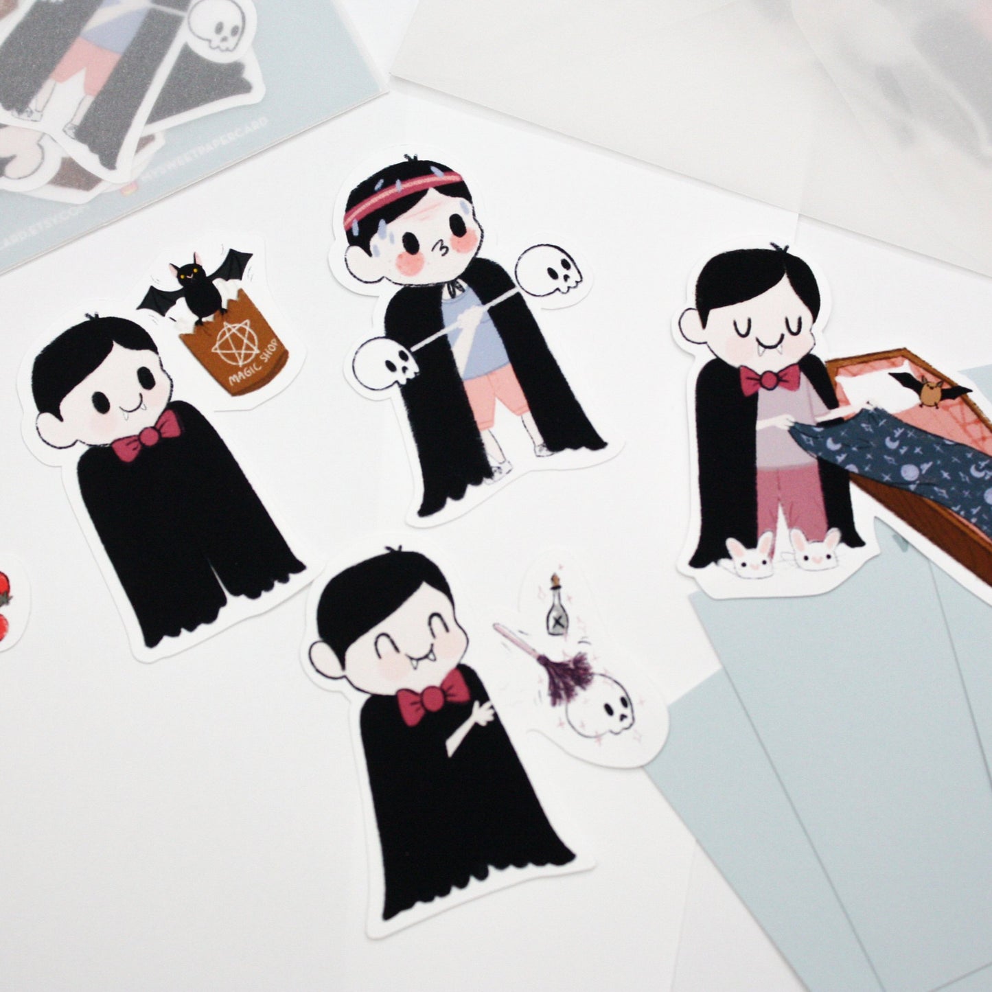 vampire cleaning stickers