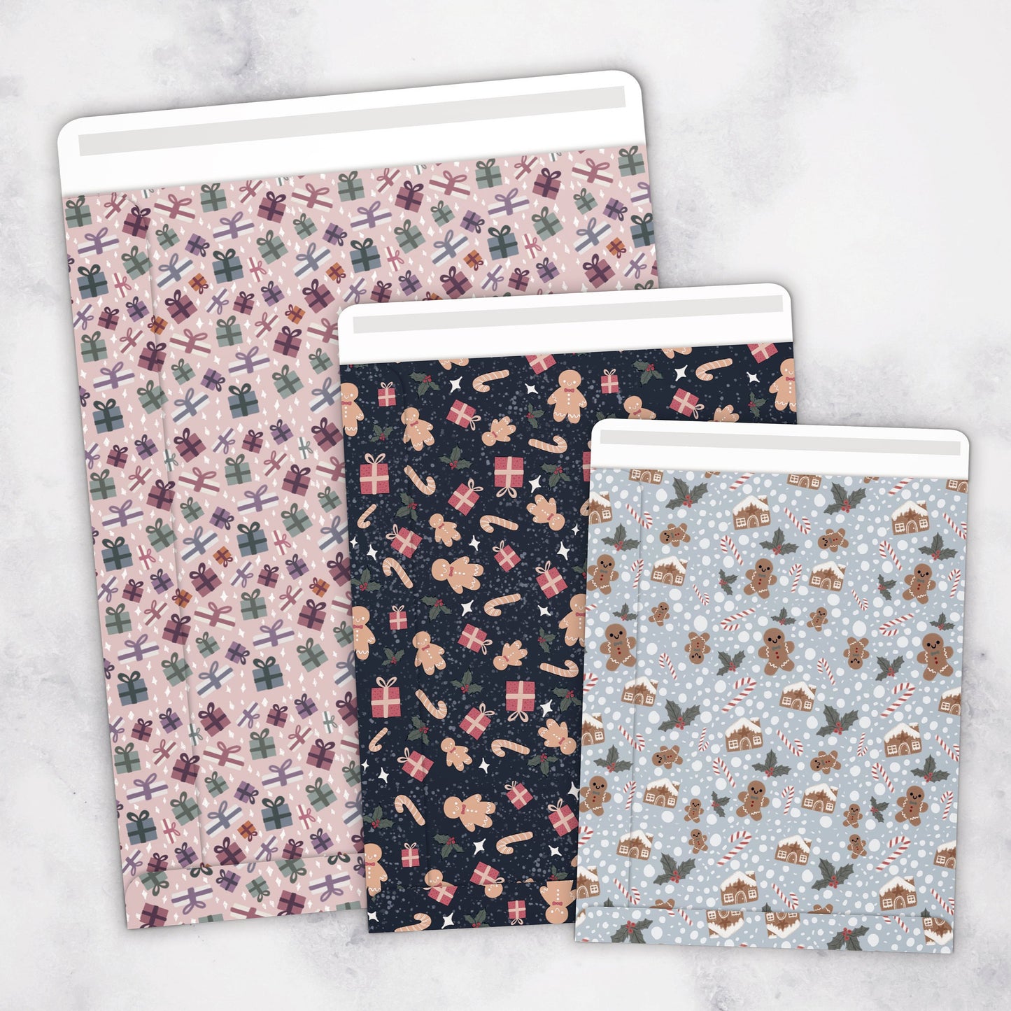 3 cute christmas gift bags gifts and gingerbread