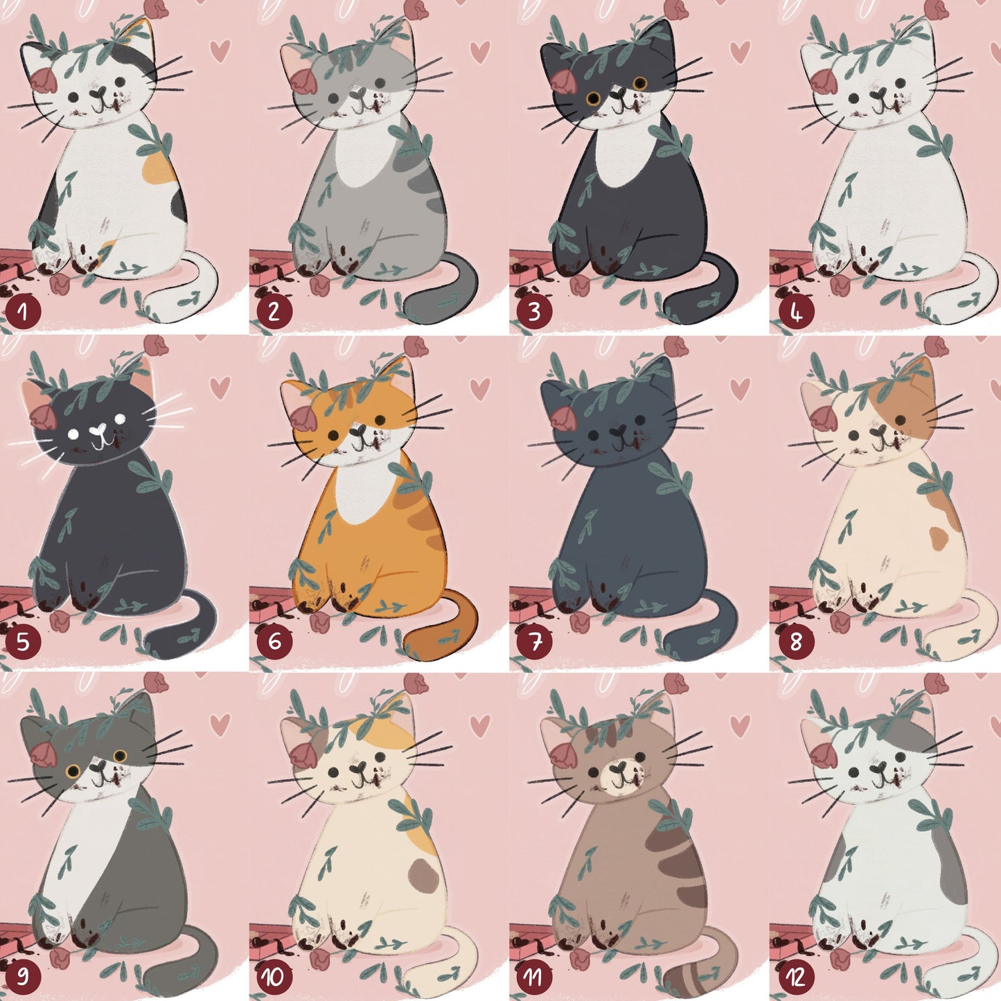cat mothers day card