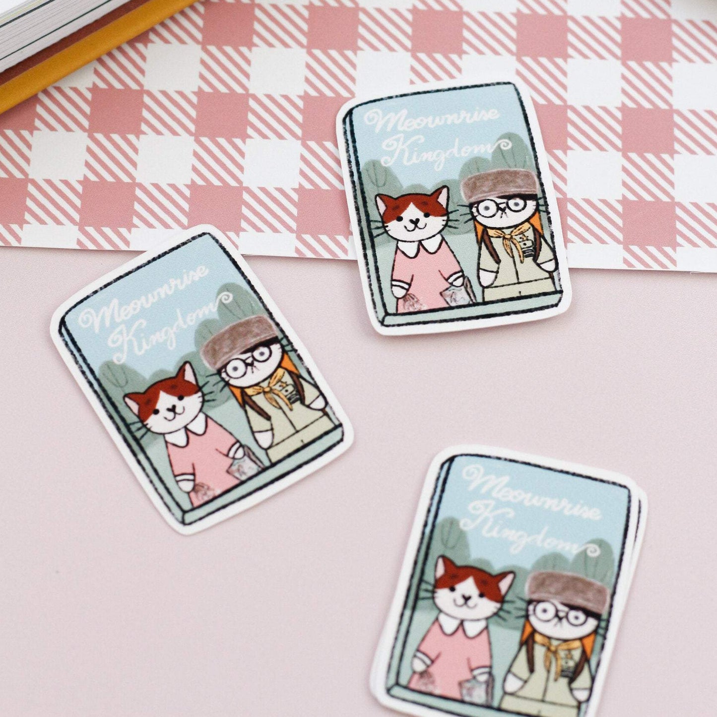 cute Meownrise Kingdom movie stickers