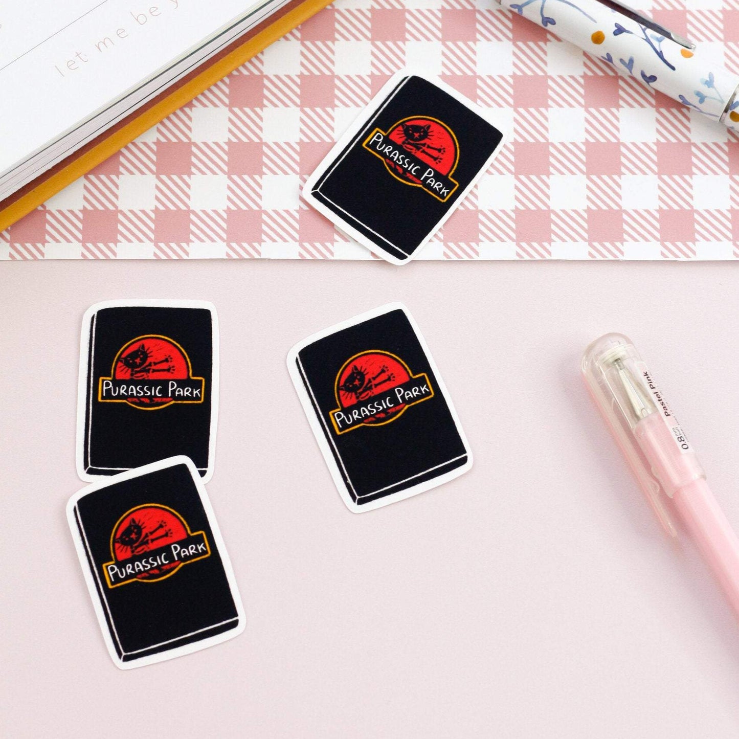jurassic park cat parody stickers