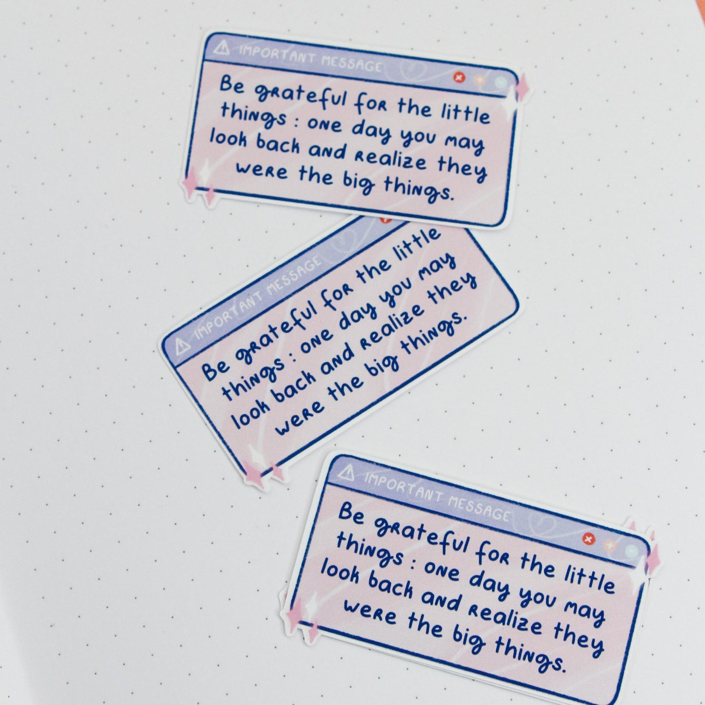 be grateful positive affirmation stickers