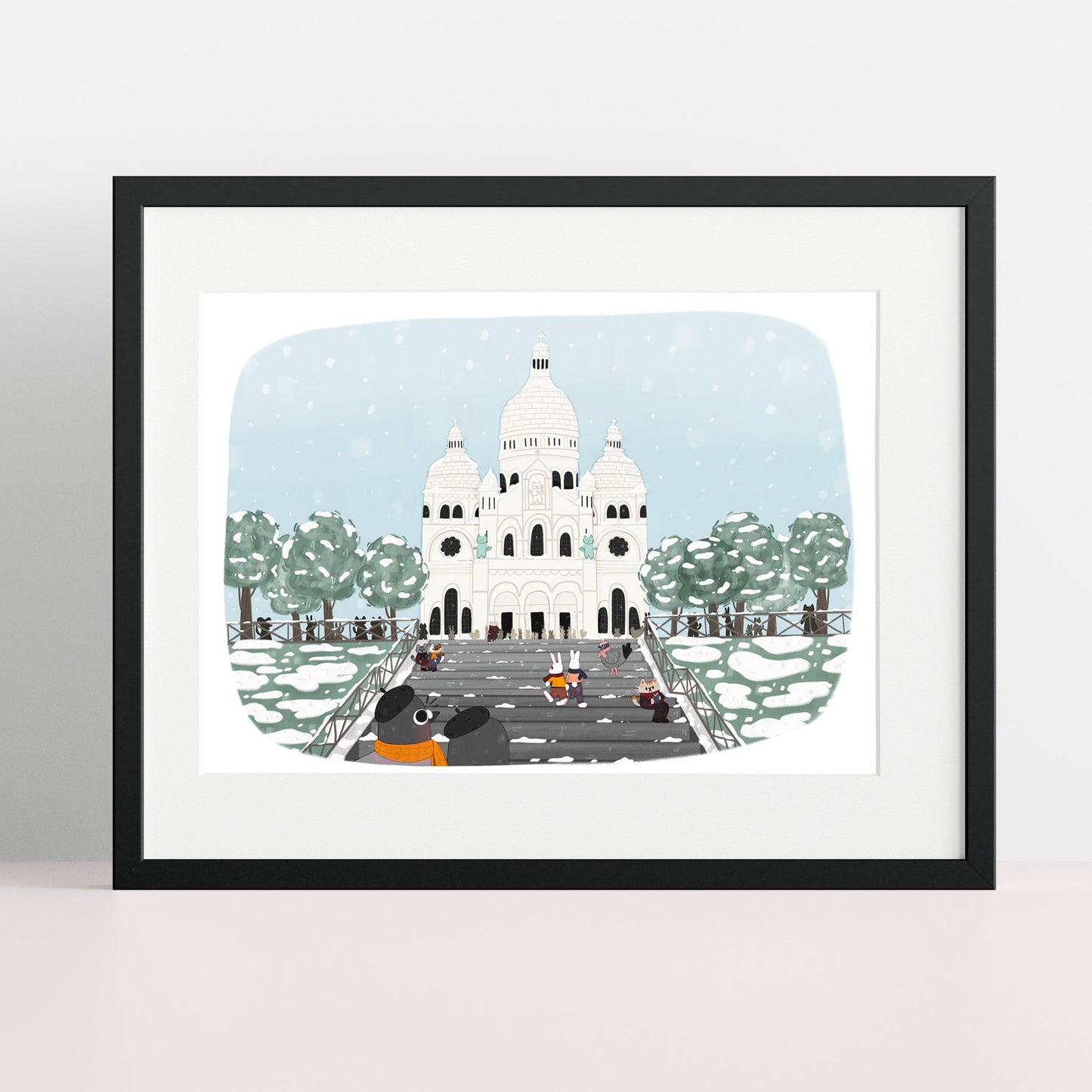Le Sacré Coeur - The Paris of Animals - A4 and A5 Print