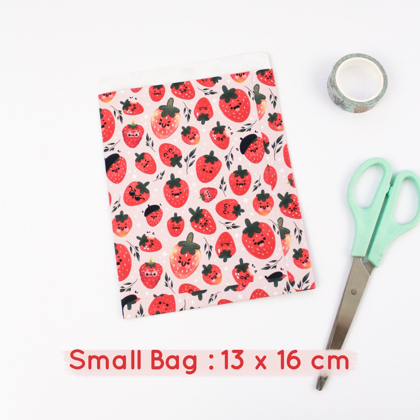 Pochettes cadeaux Fraises - Emballage cadeau anniversaire
