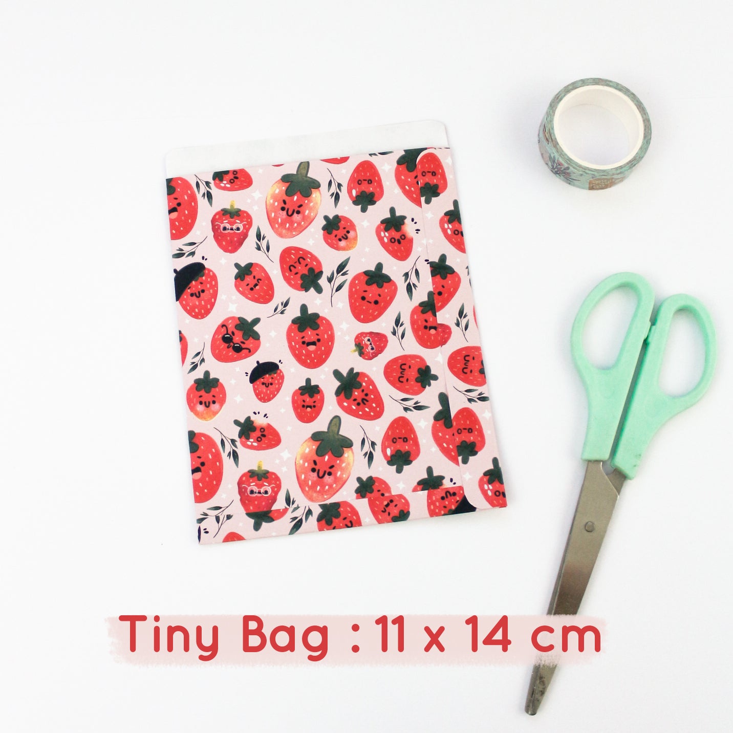 Pochettes cadeaux Fraises - Emballage cadeau anniversaire