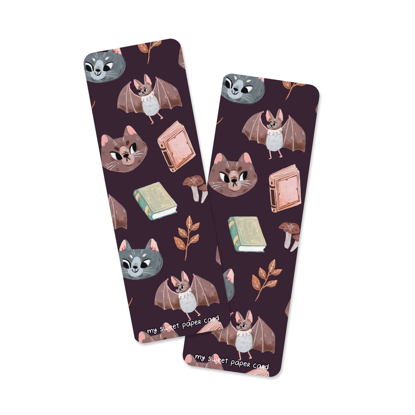 Cats and Bats - Autumn Bookmark