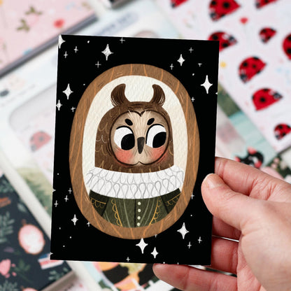 cute owl print for bird lover
