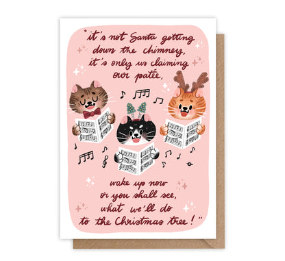 Chorale de Noel chat - Carte de voeux - Carte Noël