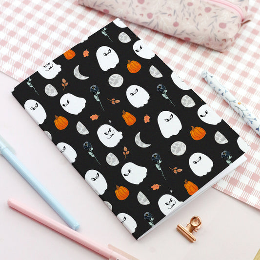 Moonlight Ghosts notebook - Autumn Soft cover notebook