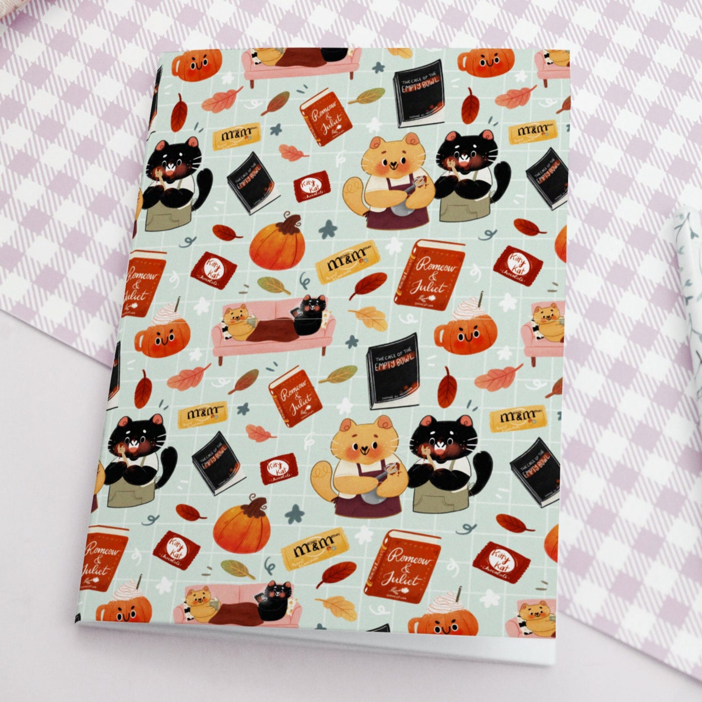 Cat Autumn Notebook - Soft cover notebook