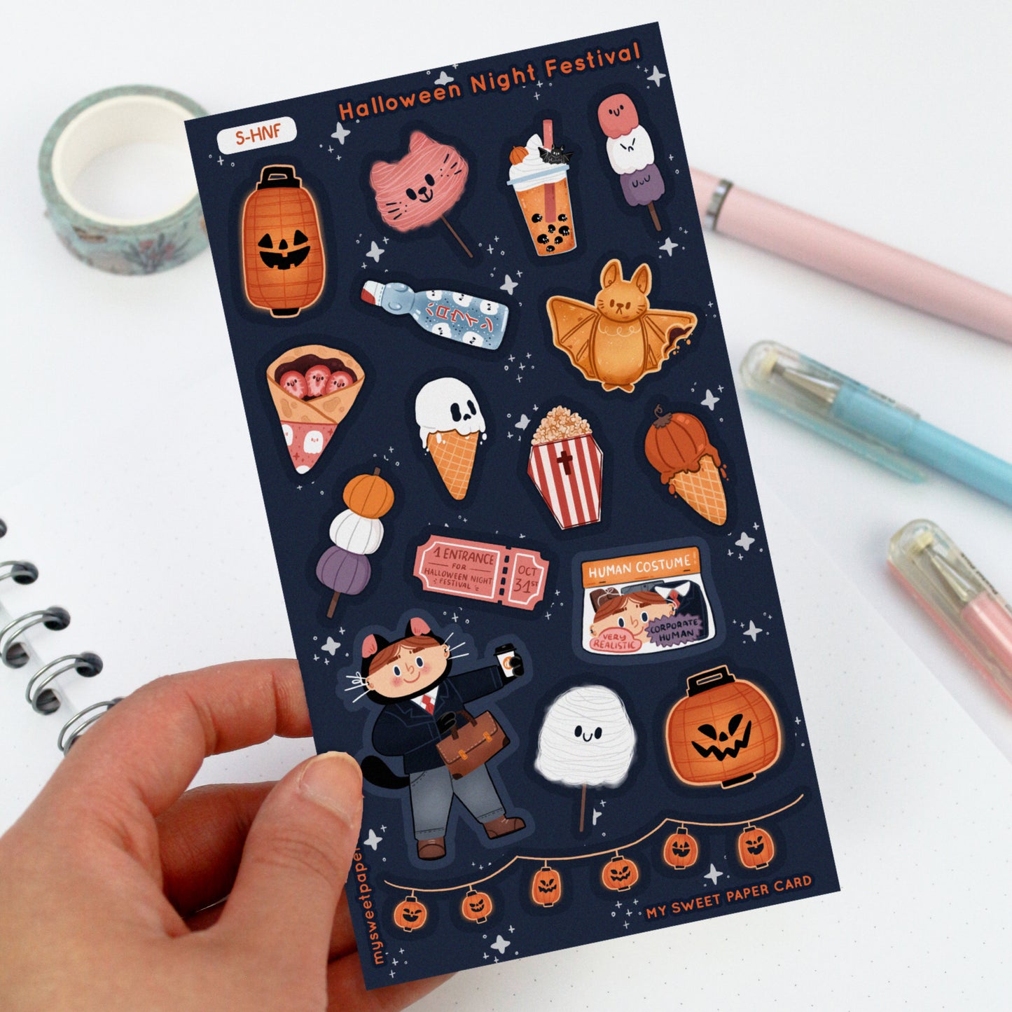 Halloween Night Festival - planche de stickers Halloween