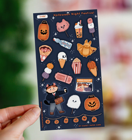 Halloween Night Festival - planche de stickers Halloween