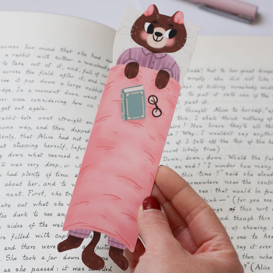 Cosy Cat in bed Bookmark