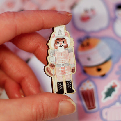 Cat nutcracker Wooden Pin's - Cat lovers Christmas gift