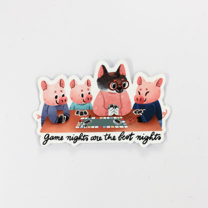 Game night stickers - Vinyl Stickers