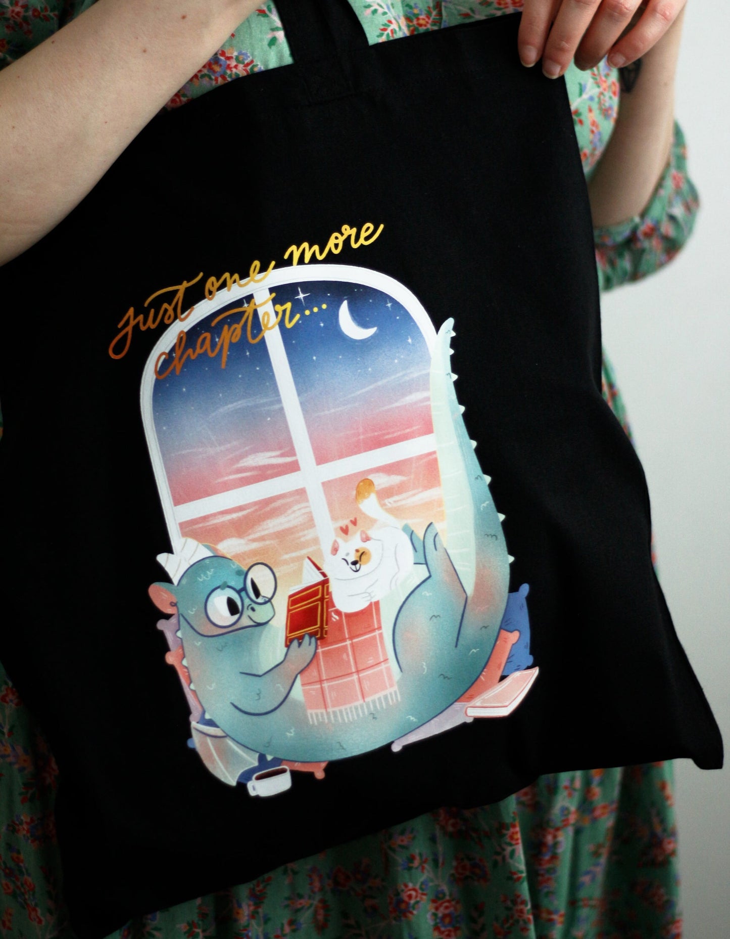 Dragon qui bouquine - Sac Tote bag