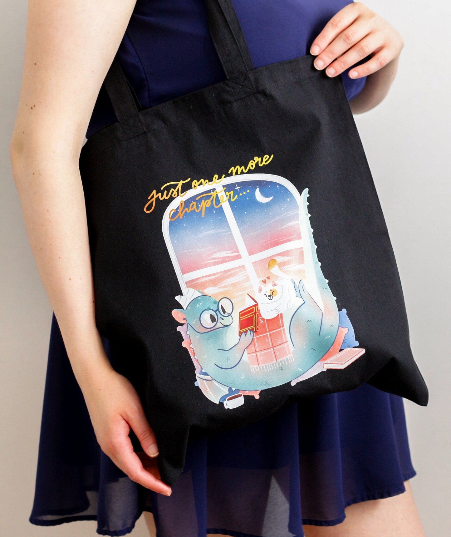 Dragon qui bouquine - Sac Tote bag