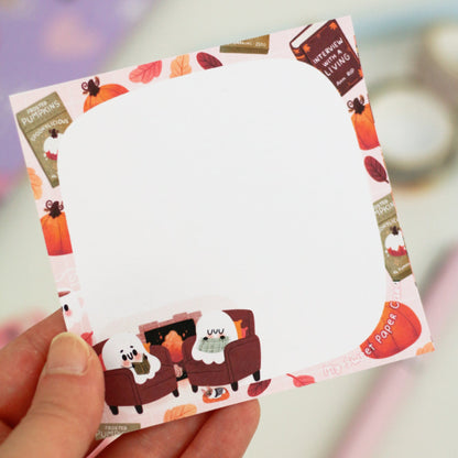 Ghosty Reading Time - Cute Halloween notepad
