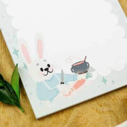 cute rabbit chef notepad