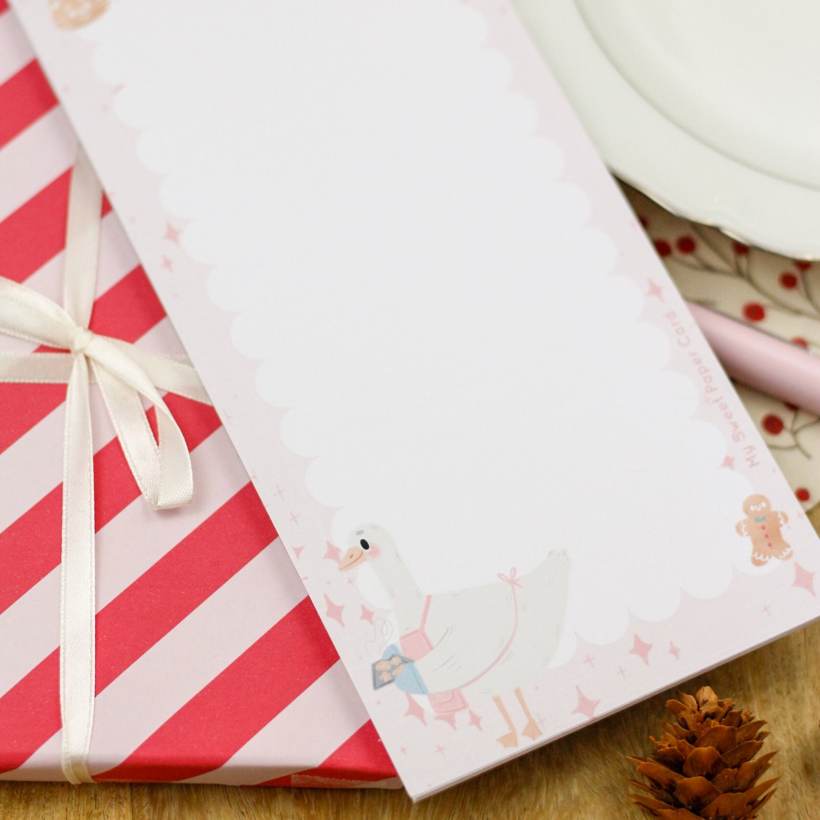 ecological christmas gift goose notepad 