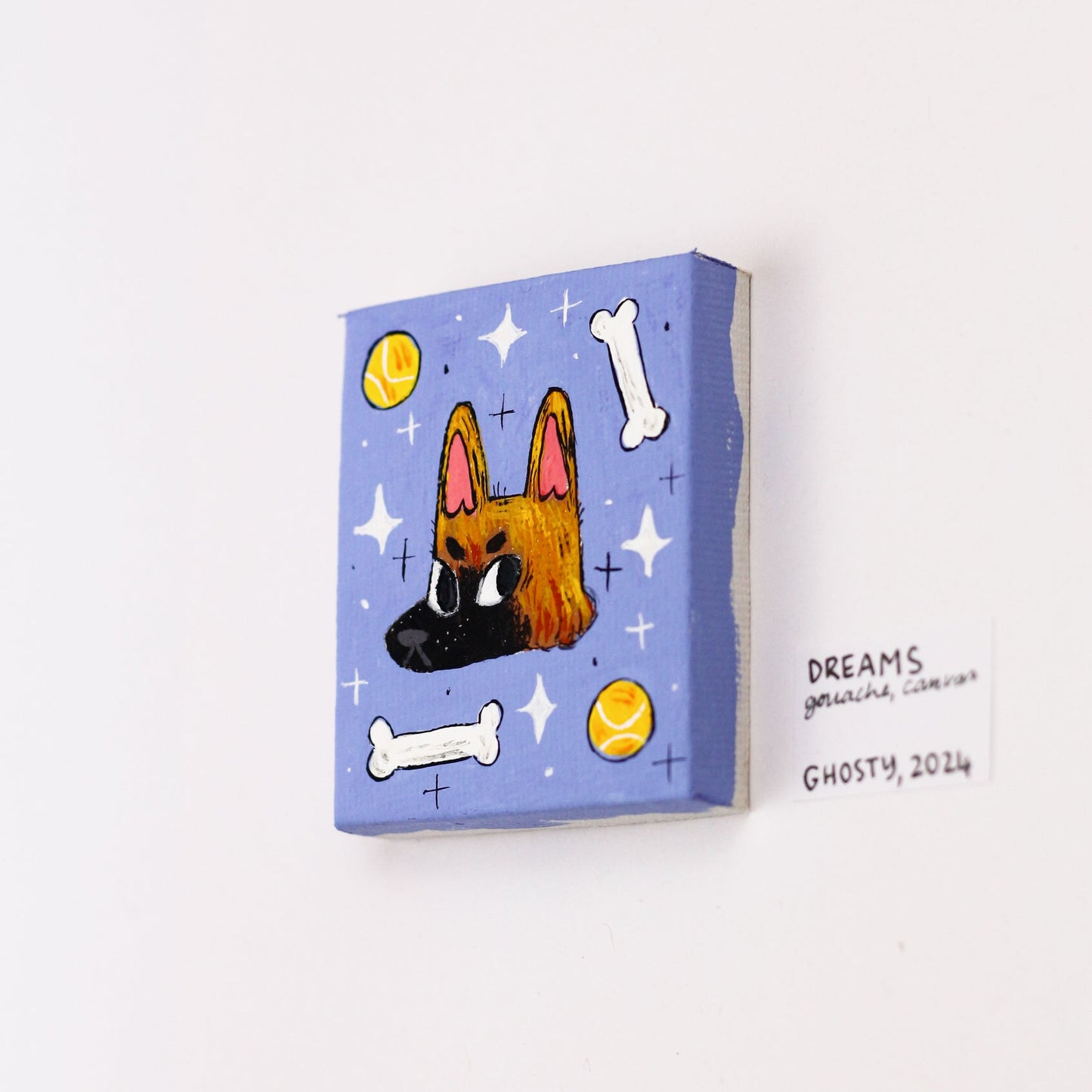 tiny painting perfect for dog lovers gift