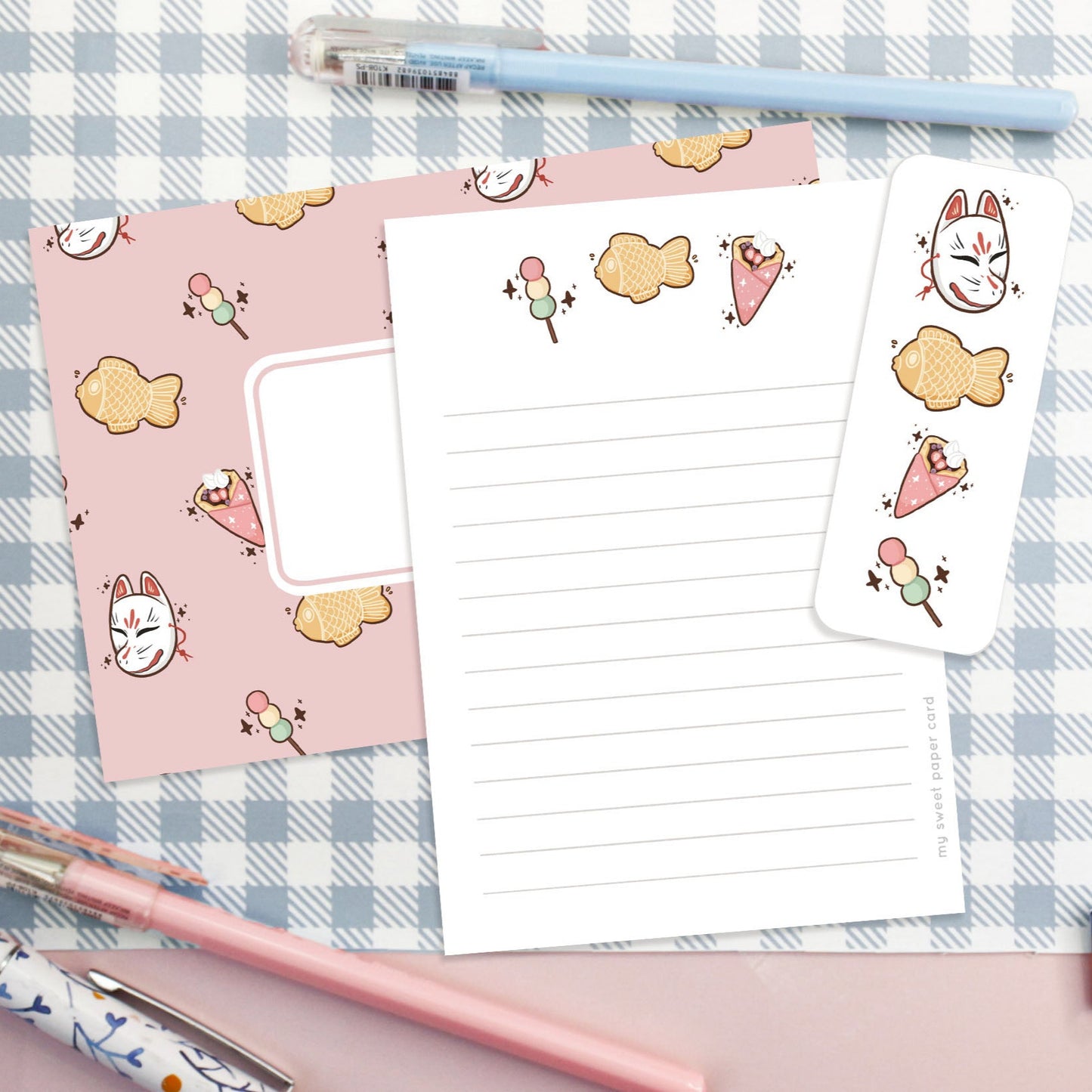 Mini kit de papier à lettres Festival Japonais - Mini Pen pal kit