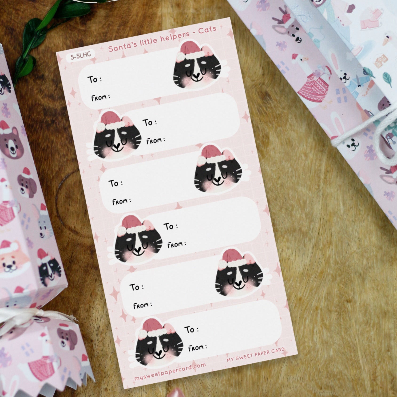 gift label animal stickers cats