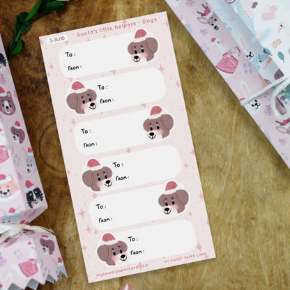 gift label animal stickers dogs