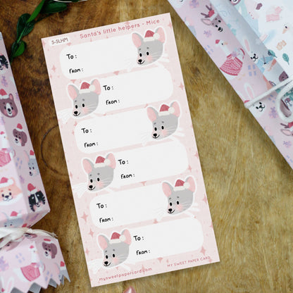 gift label animal stickers mice
