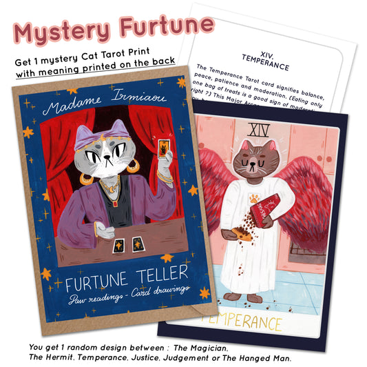 Mystery Furtune Cat Tarot - A6 Prints