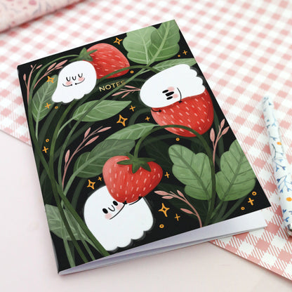 Carnet souple Ghosty & Strawberries - Cadeau papeterie d'été