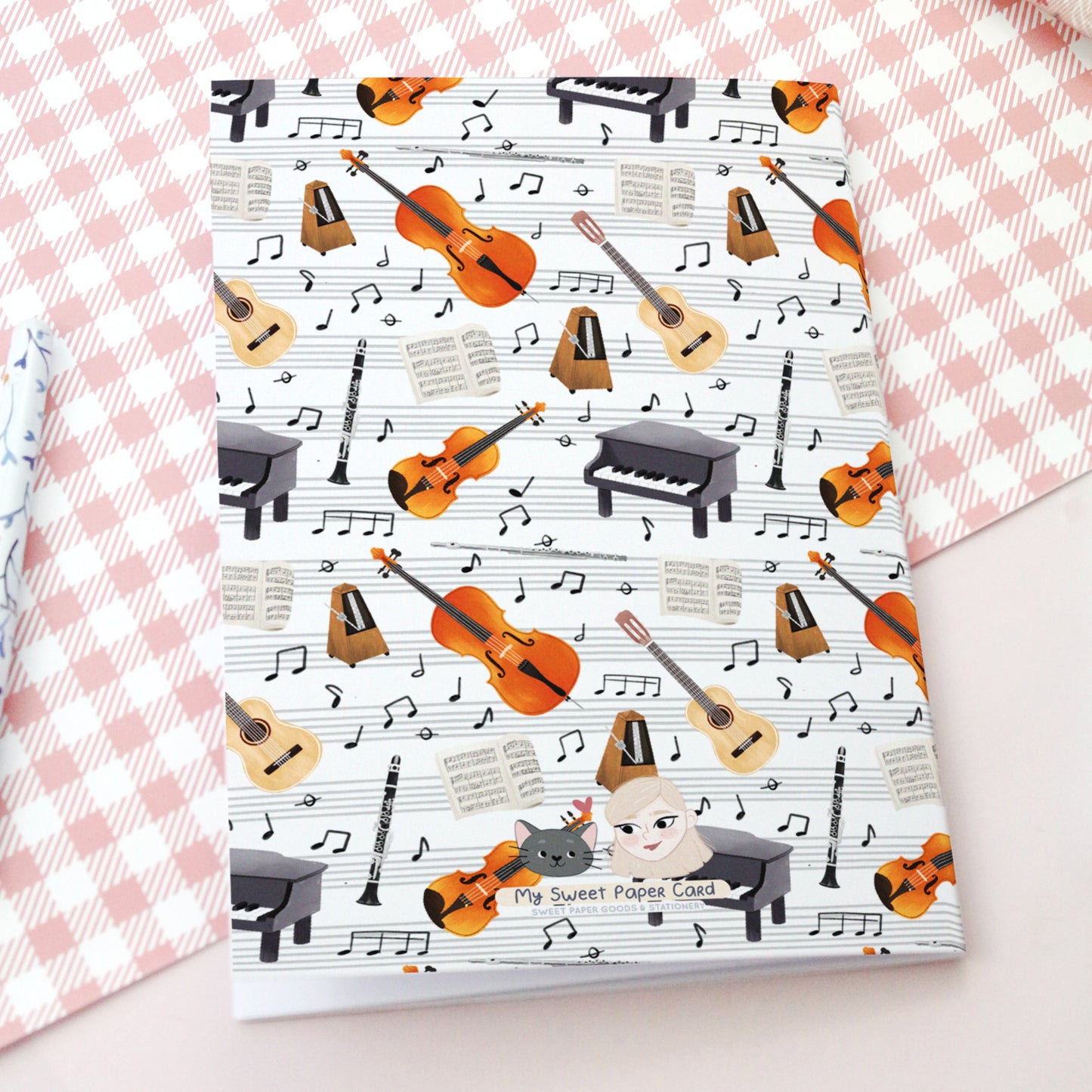 Music Lessons soft notebook - Stationery gift for music lovers