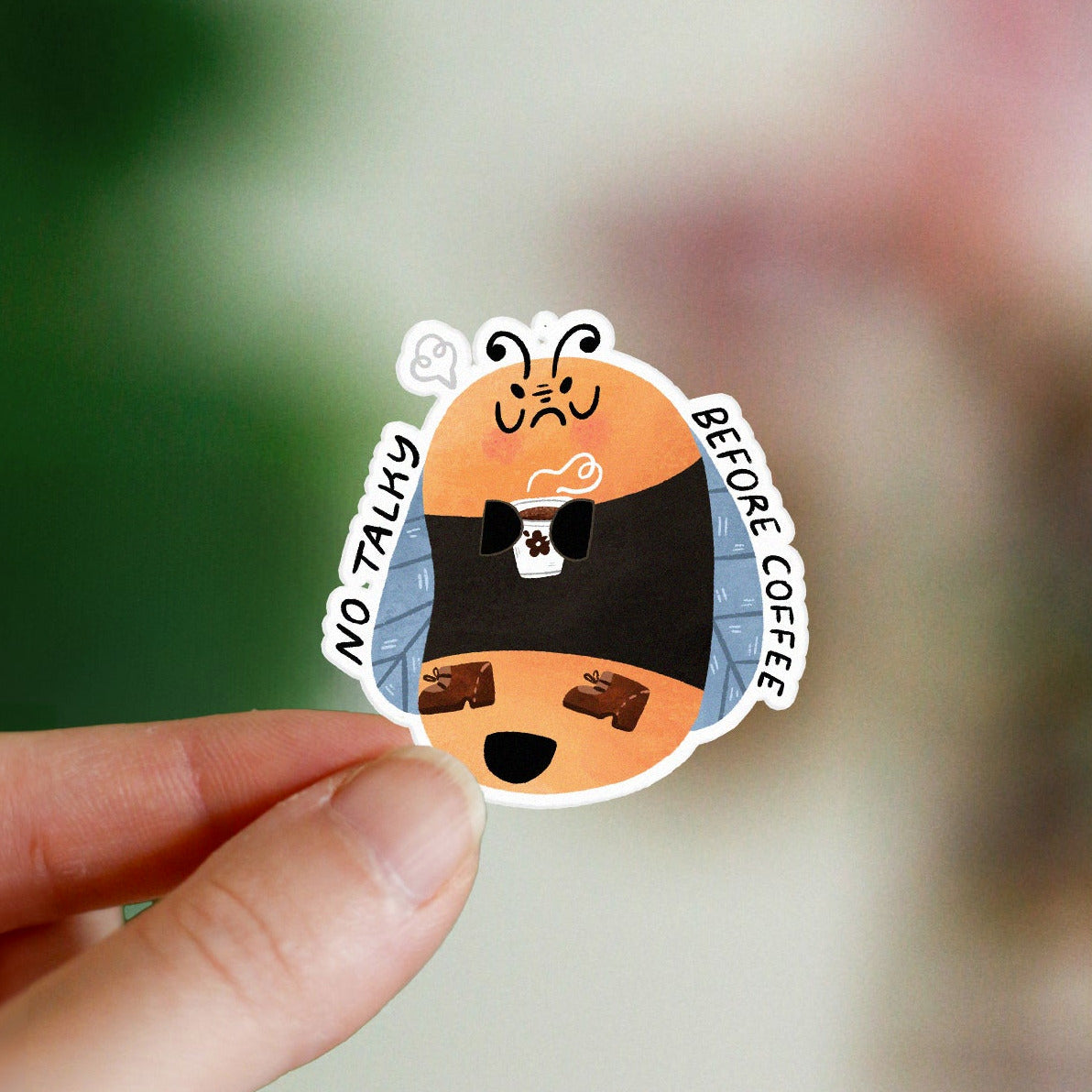 Stickers Grumbee boulot - stickers café - Autocollant vinyl waterproof