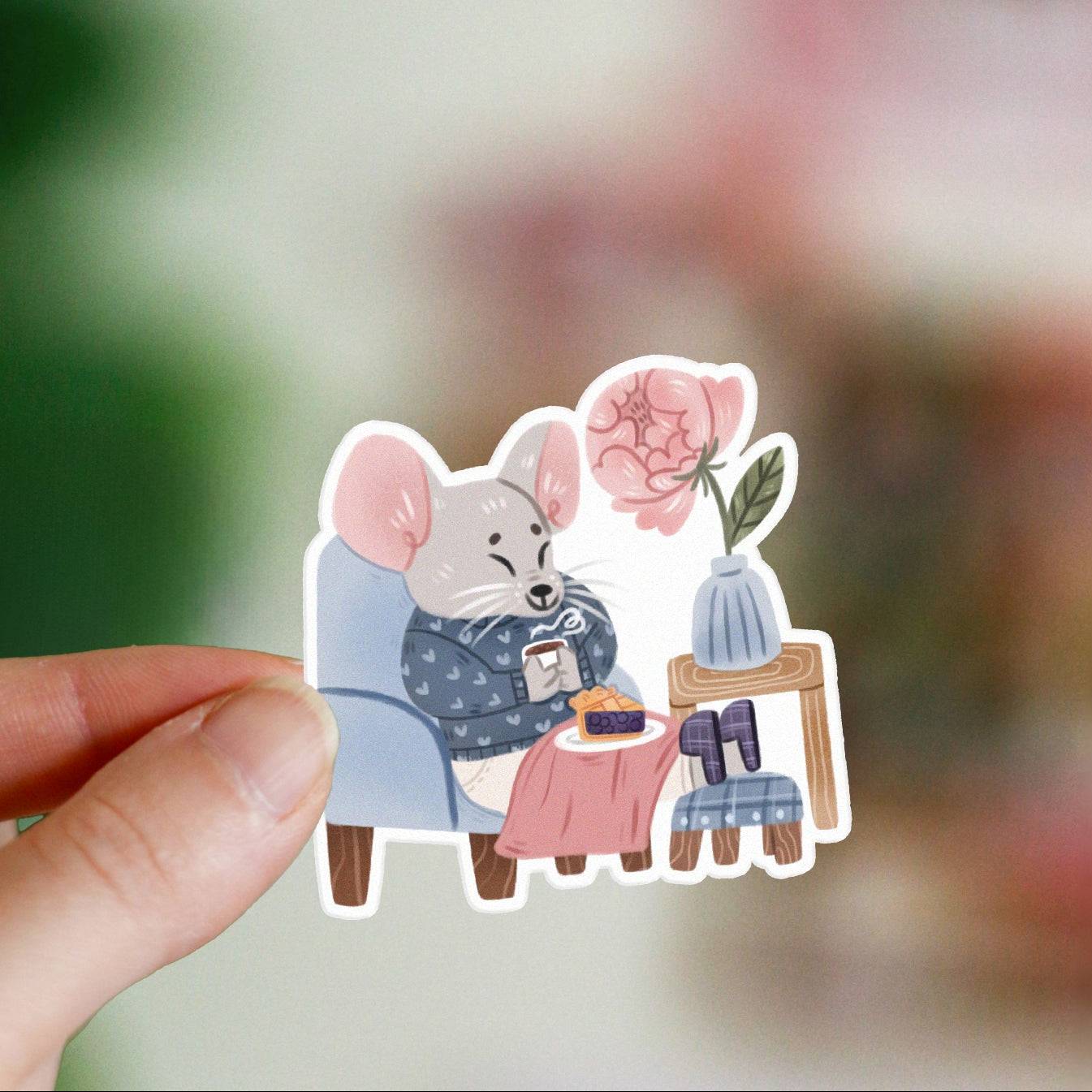 waterproof vinyl stickers mouse lover