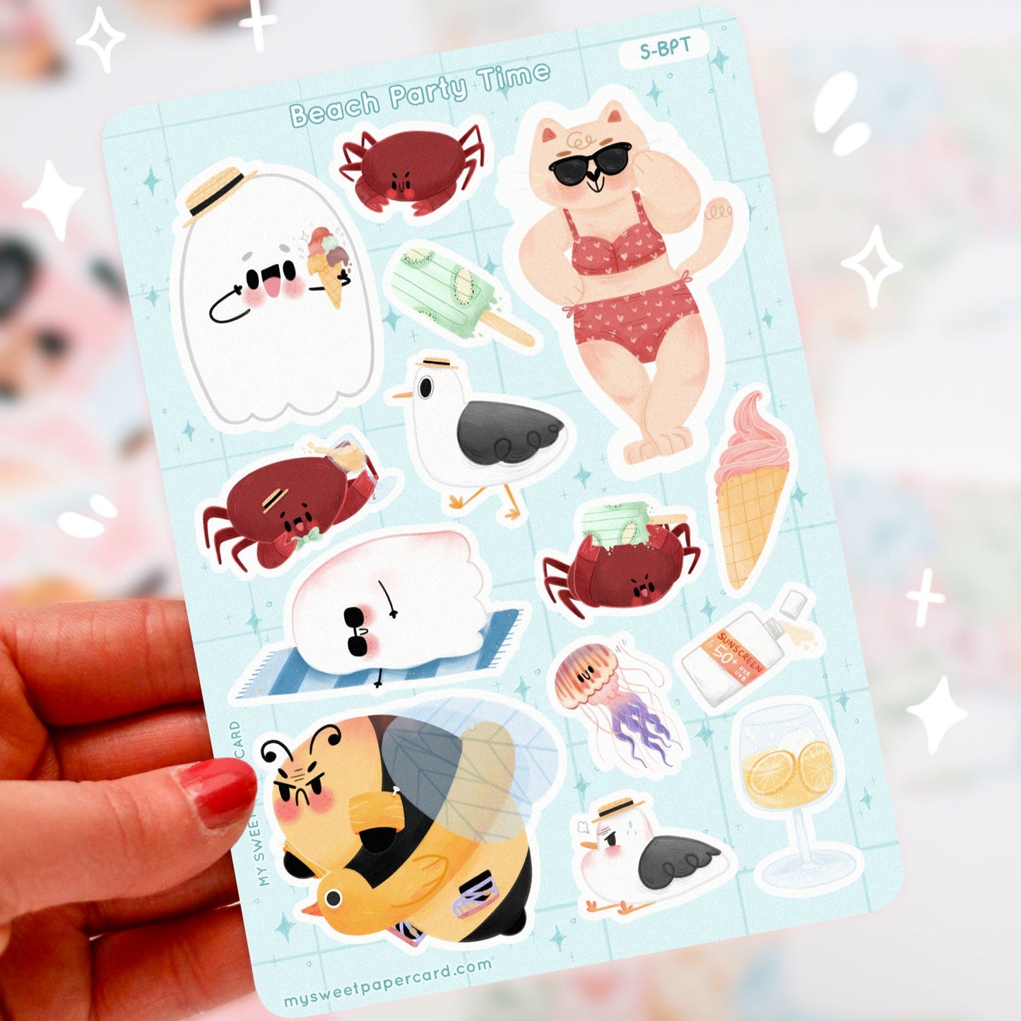 Summertime for Ghosty & Friends - Stickers planning de vacances