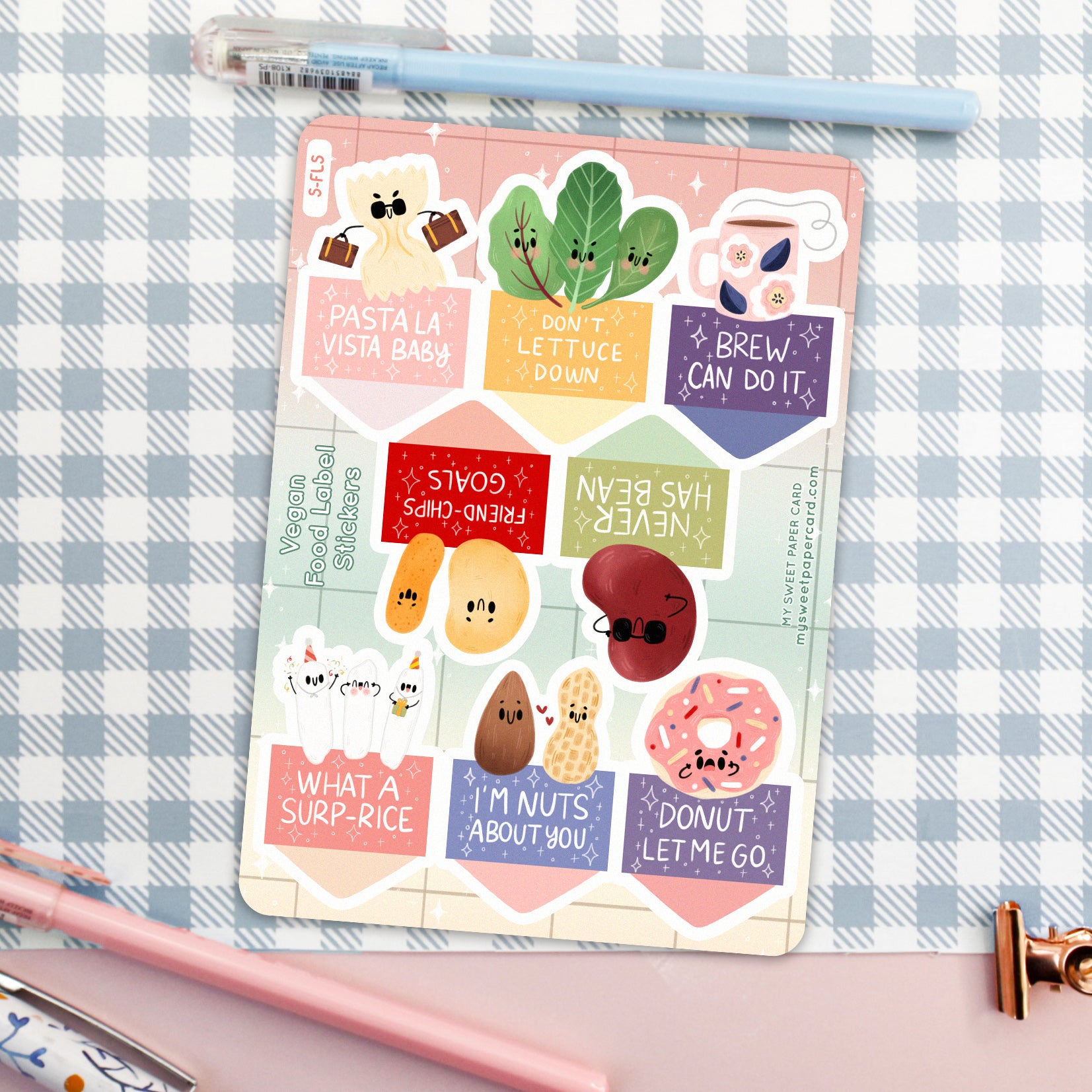 A6 Vegan Japanese Stickers - Planner stickers - Bullet Journal