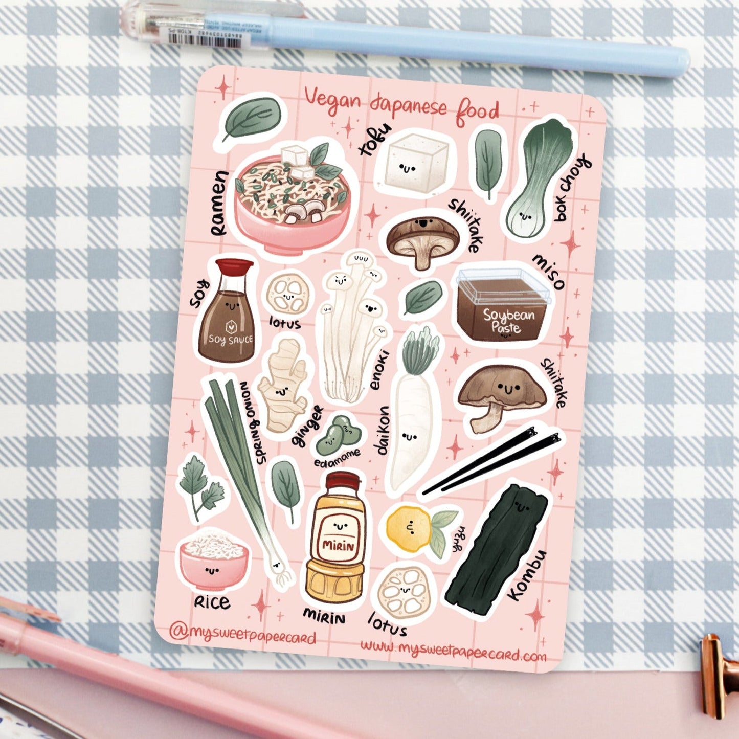 2ND SALE - A6 Vegan Japanese Stickers - Planner stickers - Bullet Journal stickers