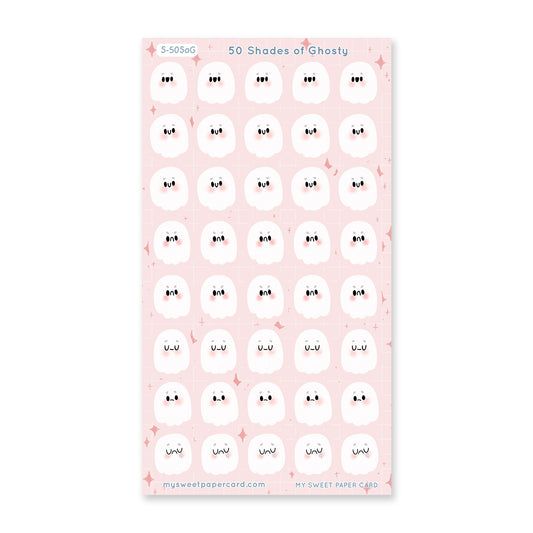 cute planner stickers mood trackers ghost