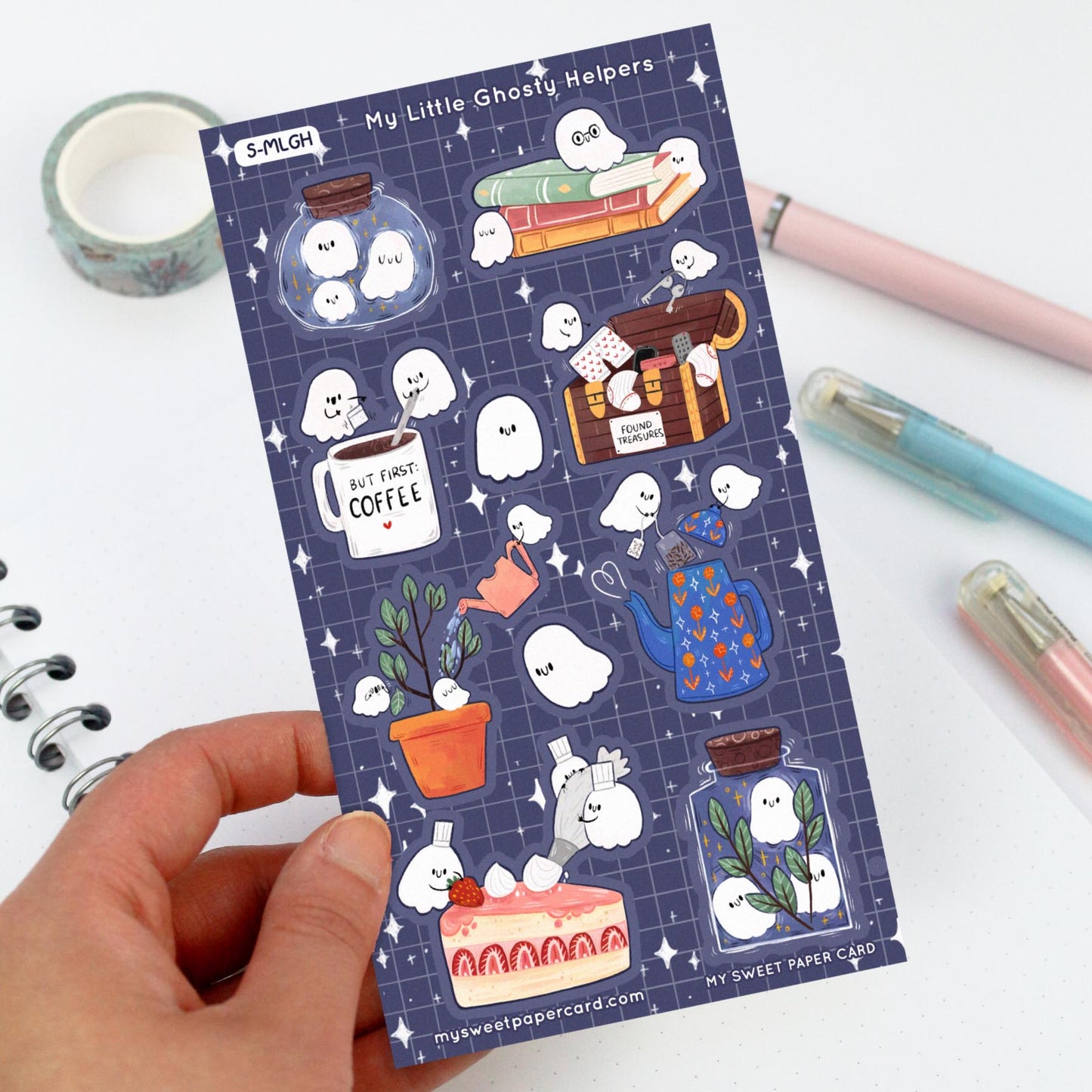 ghost planner stickers funny little stickers