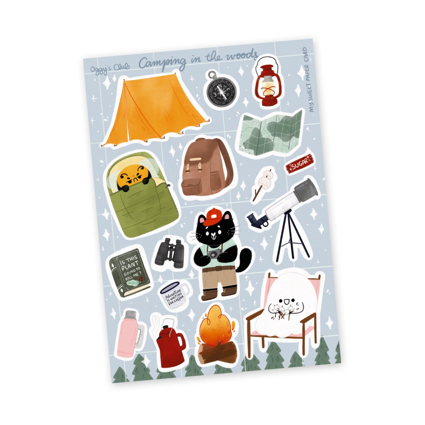 2ND SALE - Oggy's Club - Camping Trip - Stickers Sheet
