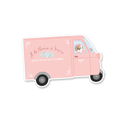 Oggy's Club - Candy Factory delivery truck - Die Cut Stickers