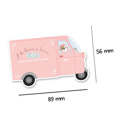 Oggy's Club - Candy Factory delivery truck - Die Cut Stickers