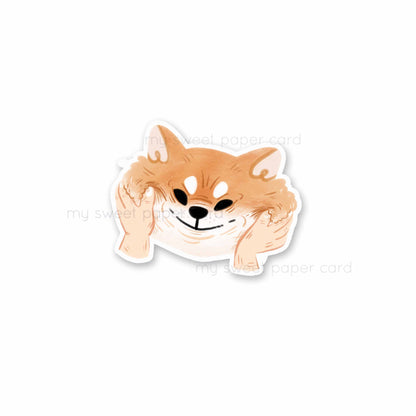 Shiba faces - Funny Vinyl stickers